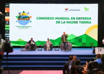 El vicepresidente David Choquehuanca en Caracas. Foto: Vicepresidencia.