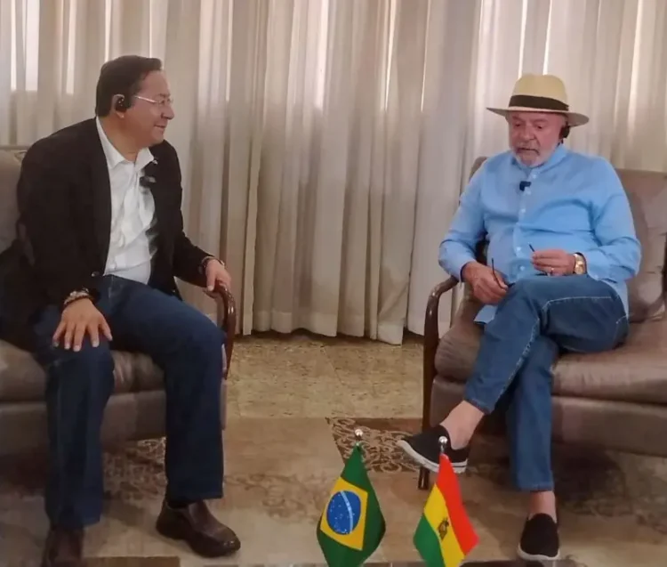 Luis Arce y Lula da Silva reunidos en Brasil.
Foto: LuchoXBolivia