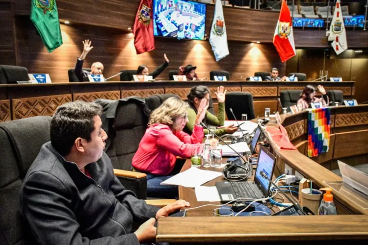 La sesión del Senado en la que se sancionó el crédito. Foto: Cámara de Senadores.