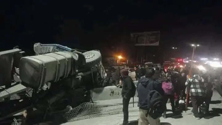 Un accidente de tránsito a la altura de la denominada 'Curva del Diablo'. FOTO: Accidentes Carreteros