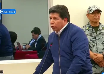 Pedro Castillo interviene en una audiencia/TVJudicial/Perú