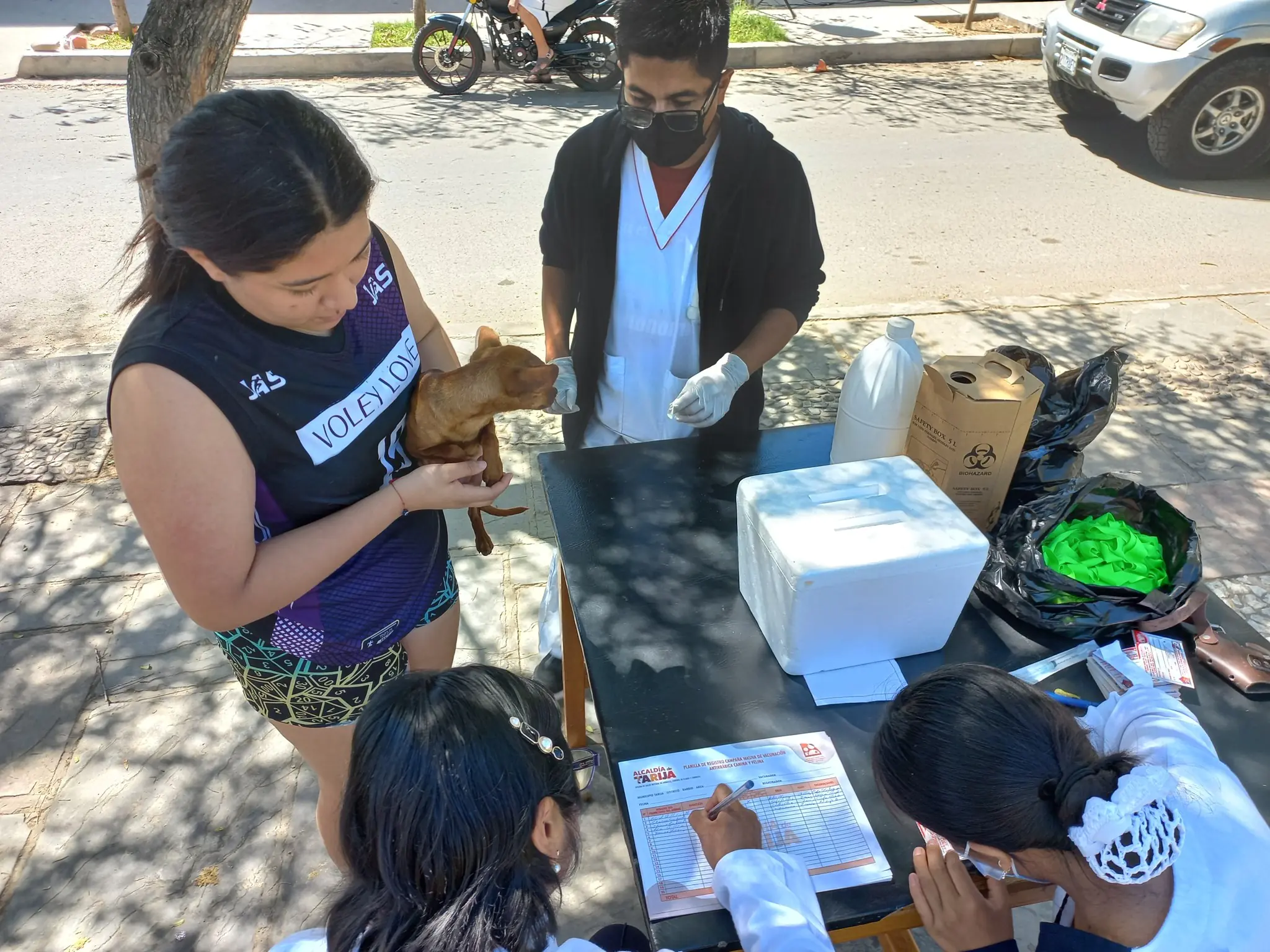 La población acudió a los puntos de vacunación. Foto: Sedes Tarija.