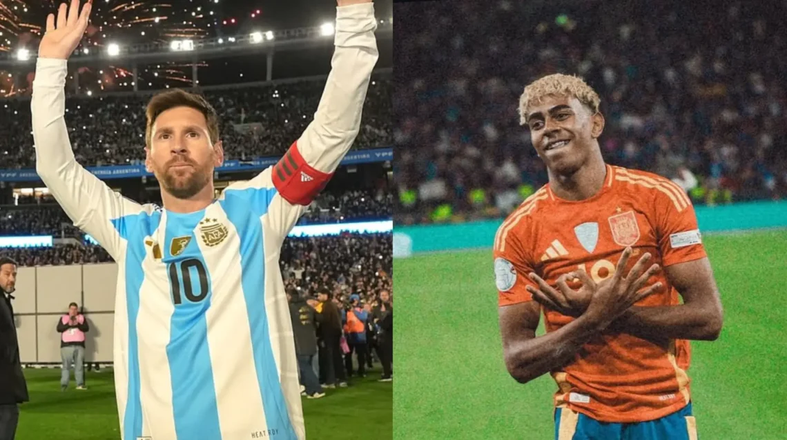 Lionel Messi y Lamine Yamal