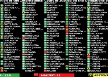 Bolivia entre los países que vetaron la resolución en la ONU/ONUNoticias