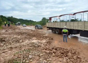El tramo afectado fue intervenido y se pudo rehabilitar. Foto: Ministerio de Obras Públicas.