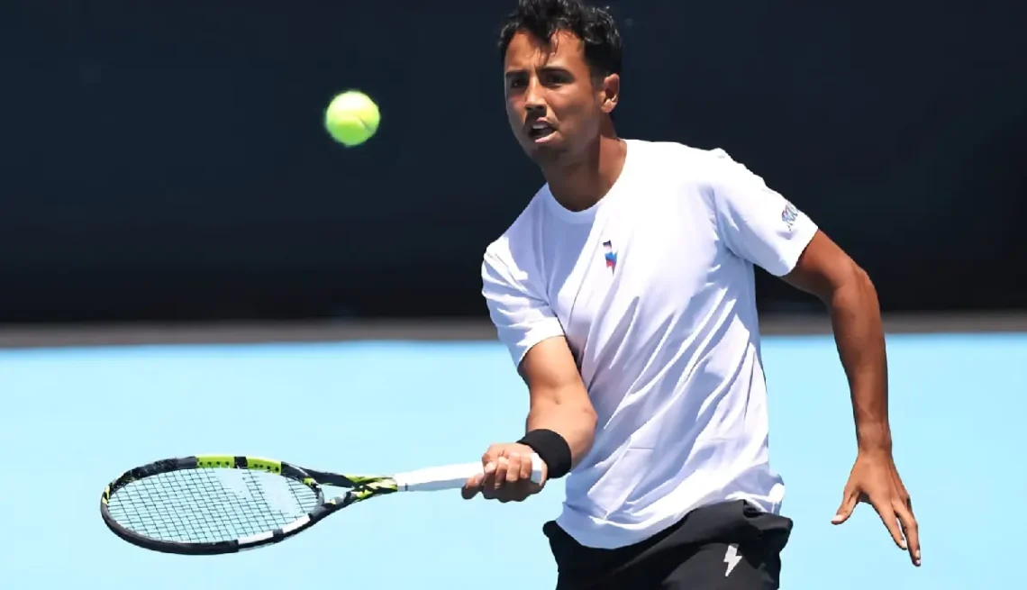 Dellien en su partido de hoy. (FOTO: Road to Australia9