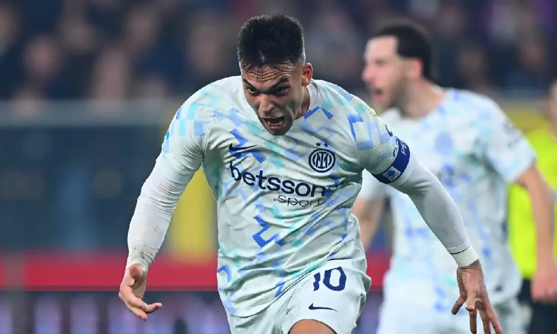 Festejo de Lautaro Martínez. (FOTO: Inter)