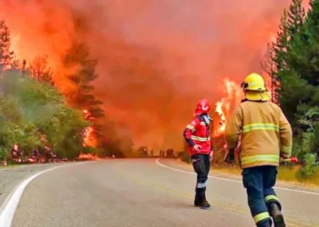 El incendjo forestal está descontrolado/Cedoc