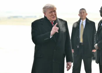 Donald Trump a su llegada para participar del foro de Davos/AFP