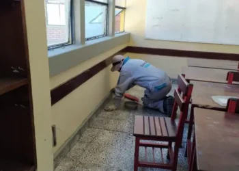 Avanza la refacción en unidades educativas del municipio de La Paz. FOTO: AMUN