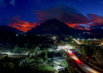 Vista de los incendios en la Patagonia argentina. Foto: AFP