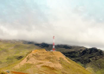 Una antena de Entel. Foto: Ministerio de Obras Públicas.