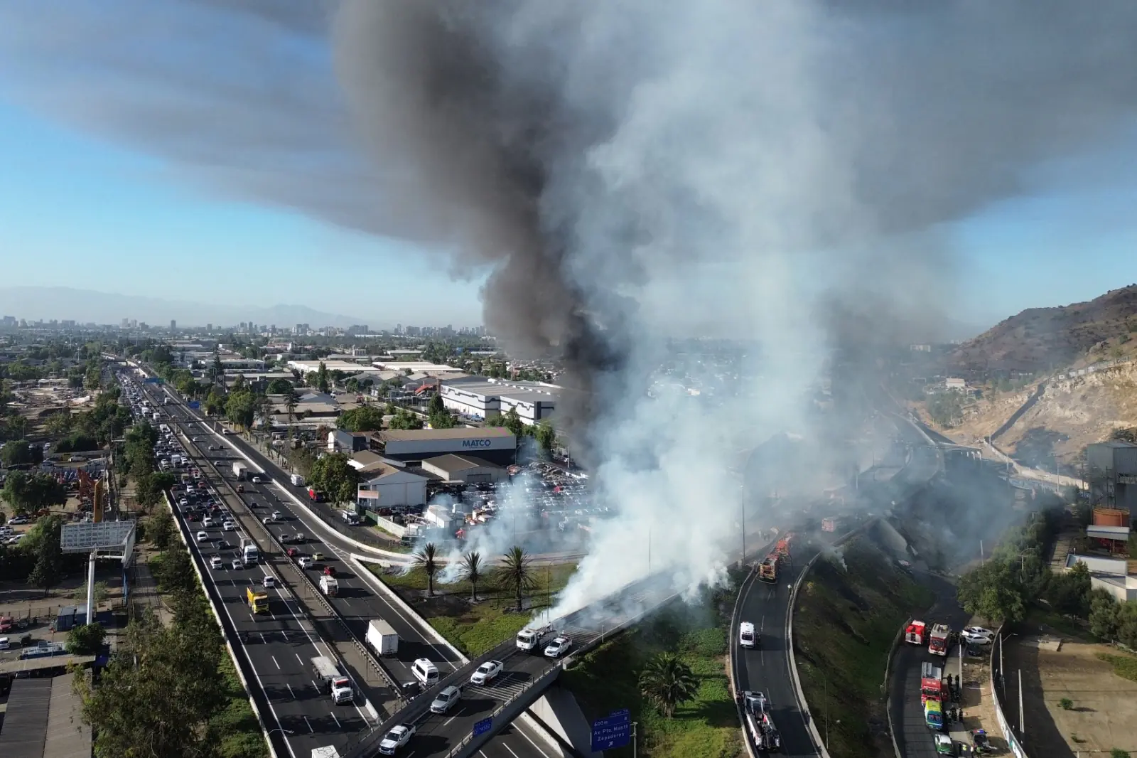 Imagen del accidente en Chile. Foto: AFP