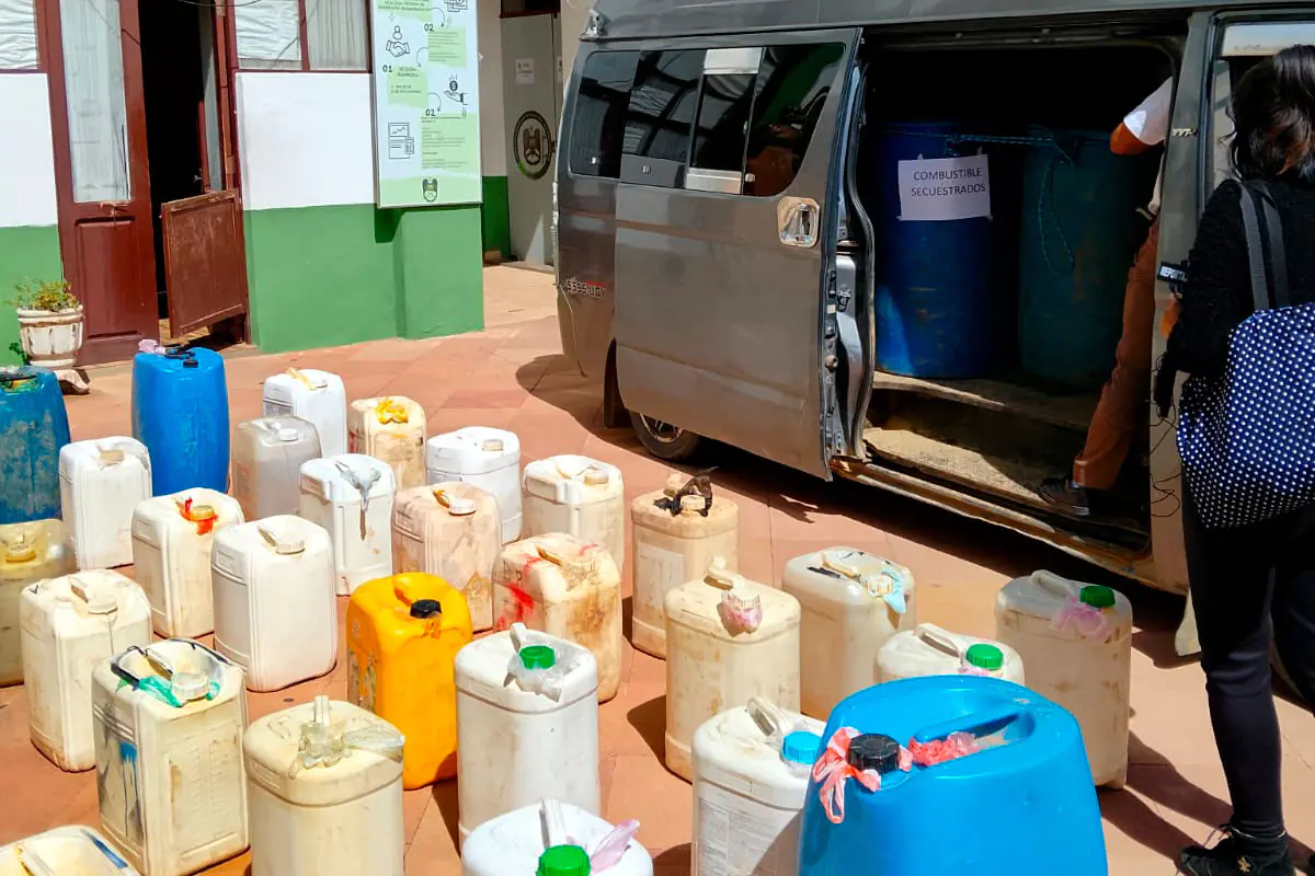 ANH decomisa más de 3.000 litros de gasolina y desarticula red ilegal en Sucre