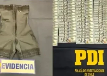 La faja donde ocultaban el dinero/ PDI/Chile