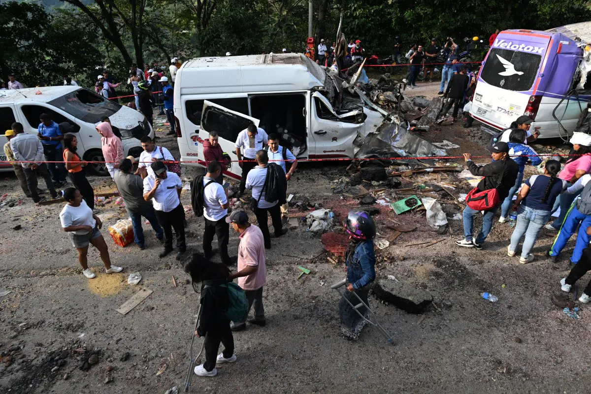 La explosión se produjo en una carretera en el Cauca/AFP