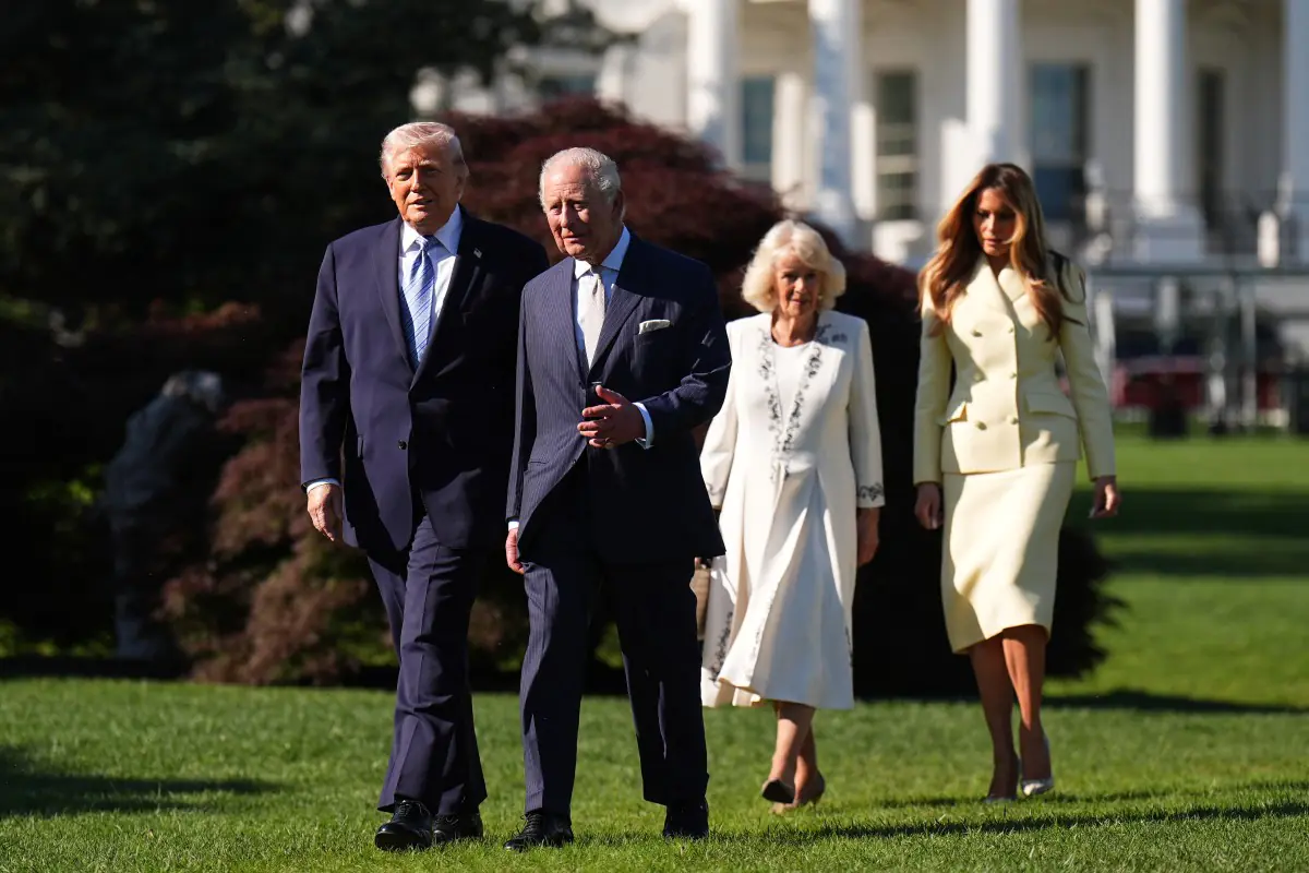 Trump y Carlos II en la Casa Blanca/AFP