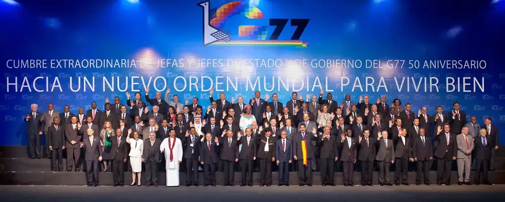 El expresidente Evo Morales en la Cumbre G77+China. Foto: RRSS