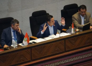 El vicepresidente Edmand Lara en sesión. Foto: APG