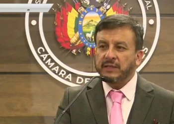 Medinaceli en rueda de prensa después de su interpelación. Foto: Captura BTV