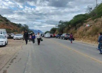Un tramo bloqueado en Tarija.
Foto: RRSS