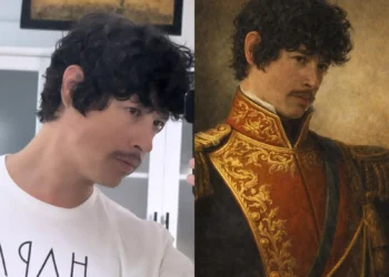 Transformación física de Reynaldo para dar vida a Sucre.
Foto referencial