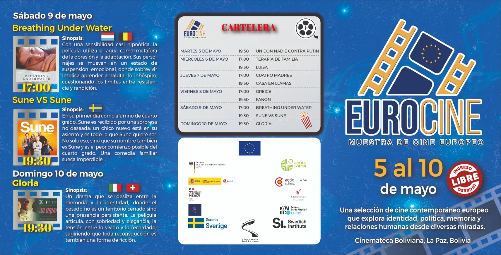 Cartelera de Eurocine
Foto referencial