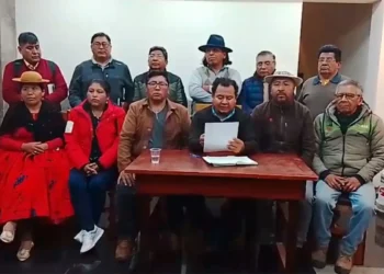 Pronunciamiento de los gremiales de Bolivia. Foto: Captura de video