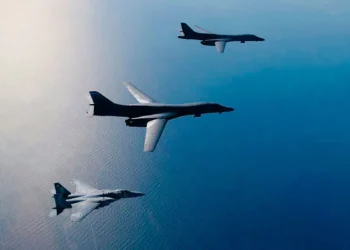 Aviones Caza-bombardero F‑15E. Foto: AFP