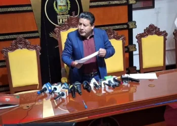 El gobernador de La Paz, Santos Quispe. FOTO: Captura