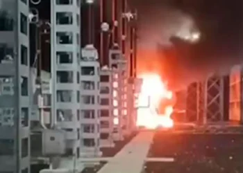 El incendio en la Subestación Carrasco. Foto: ATB