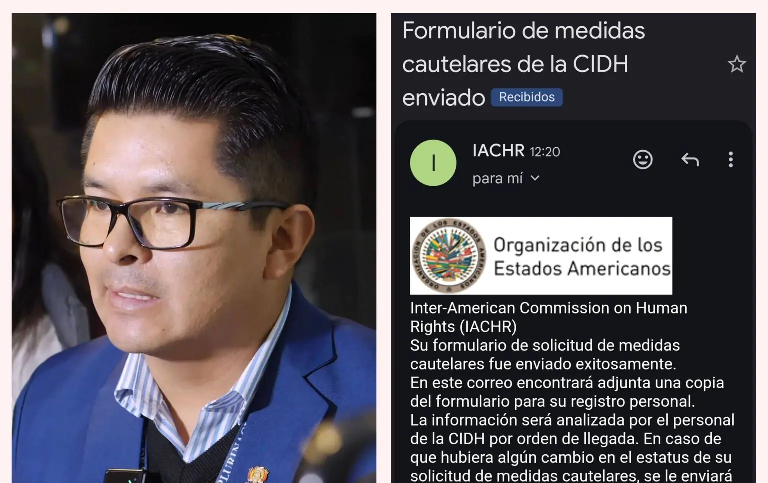 Senador de PDC pide a CIDH medidas cautelares por segunda vuelta en La Paz