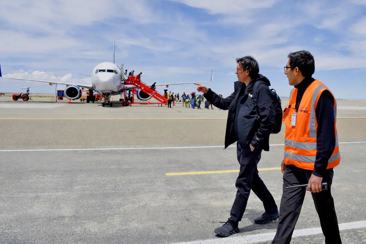 El ministro Zamora se refirió a la situación contractual de BoA. Foto: Ministerio de Obras Públicas
