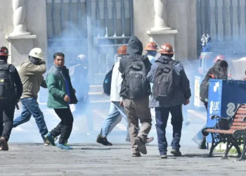 La Policía utiliza gases lacrimógenos contra los manifestantes/APG
