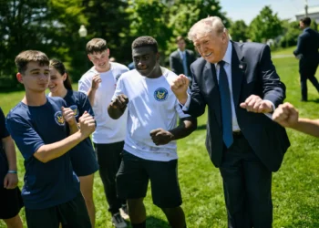 Trump recibió la visita de estudiantes en la Casa Blanca/Casa Blanca