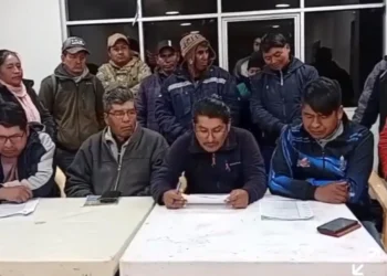 Representantes de las juntas vecinales de Pocoata. FOTO: Captura RRSS