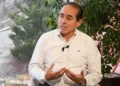 César Dockweiler, alcalde de La Paz, durante una entrevista sobre la crisis y el diálogo.
