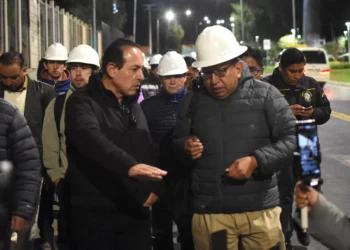 Inspección avenida del Poeta. Foto: GAMLP.