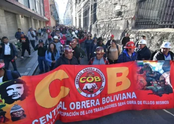 Marcha de la COB. Foto: APG