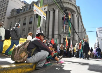 En días pasados, marchistas hacían vigilia en La Paz. Foto: Archivo