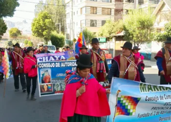 Marcha de ayllus y markas de Conamaq 
Foto APG