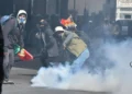 Conflictos en el centro de la sede de Gobierno. Foto: APG