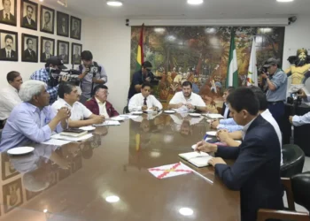 Reunión de cívicos en Santa Cruz. Foto: APG