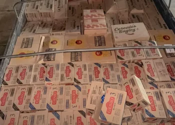 La mercadería comisada por las autoridades en Tarija. Foto: Aduana