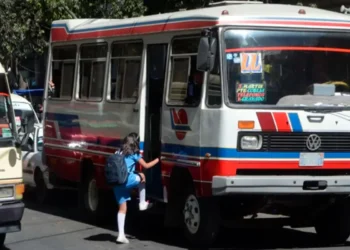Vehículos del transporte federado de Cochabamba. Foto: Bolivia Prensa