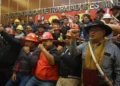 La dirigencia de la COB en un anterior ampliado. FOTO: RRSS