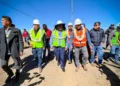 Inspección en la Avenida 6 de Marzo. FOTO: Obras Públicas
