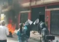 Choferes de base atacaron la sede de la Federación Andina en El Alto. FOTO: RRSS