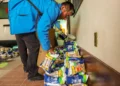 Gobernación de La Paz inicia distribución de ayuda humanitaria. Foto: RRSS.