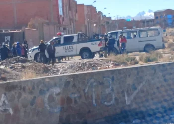 Un punto de bloqueo en El Alto. Foto: RRSS